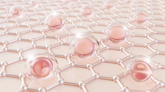 Soft abstract illustration of cells in pink and cream tones